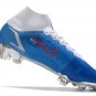 Men's& woman's  Mercurial Superfly Dragonfly 8 Elite FG - Blue  White  Red