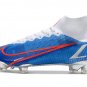 Men's& woman's  Mercurial Superfly Dragonfly 8 Elite FG - Blue  White  Red