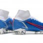 Men's& woman's  Mercurial Superfly Dragonfly 8 Elite FG - Blue  White  Red