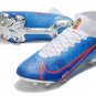 Men's& woman's  Mercurial Superfly Dragonfly 8 Elite FG - Blue  White  Red