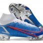 Men's& woman's  Mercurial Superfly Dragonfly 8 Elite FG - Blue  White  Red
