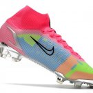 Men's& woman's  Mercurial Superfly Dragonfly 8 Elite FG - Red  Pink  Multicolor