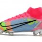Men's& woman's Mercurial Superfly Dragonfly 8 Elite FG - Red Pink Multicolor