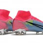 Men's& woman's Mercurial Superfly Dragonfly 8 Elite FG - Red Pink Multicolor