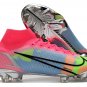Men's& woman's Mercurial Superfly Dragonfly 8 Elite FG - Red Pink Multicolor