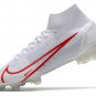 Men's& woman's  Mercurial Superfly Dragonfly 8 Elite FG - White  Red