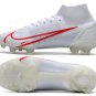 Men's& woman's  Mercurial Superfly Dragonfly 8 Elite FG - White  Red