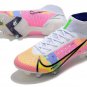 Men's& woman's  Mercurial Superfly Dragonfly 8 Elite SG-PRO White Metallic Silver Dark Raisin