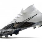 Men's& woman's  Mercurial Superfly VII Elite FG MDS 003 - WhiteWhiteBlack