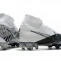 Men's& woman's Mercurial Superfly VII Elite FG MDS 003 - WhiteWhiteBlack