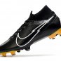 Men's& woman's Mercurial Superfly VII Elite Tech Craft FG - BlackWhiteMetallic Gold