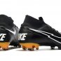 Men's& woman's Mercurial Superfly VII Elite Tech Craft FG - BlackWhiteMetallic Gold