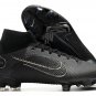 Men's& woman's Mercurial Superfly VIII Elite FG Black Black