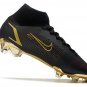 Men's& woman's Mercurial Superfly VIII Elite FG Elite Black Gold