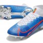 Men's& woman's  Mercurial Superfly VIII Elite FG Elite Blue Red Silver