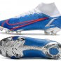 Men's& woman's  Mercurial Superfly VIII Elite FG Elite Blue Red Silver