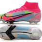 Men's& woman's  Mercurial Superfly VIII Elite FG White Black Pink Mulitcolor