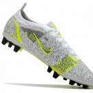 Men's& woman'sMercurial Vapor 14 Elite AG-PRO Silver Safari CR7 - WhiteBlackMetallic SilverVolt