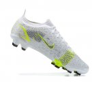 Men's& woman'sMercurial Vapor 14 Elite FG Silver Safari CR7 - WhiteBlackMetallic SilverVolt