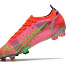 Men's& woman'sMercurial Vapor 14 Elite FG Spectrum - Bright Crimson  Metallic Silver  Green