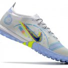 Men's& woman'sMercurial Vapor 14 Elite Turf The Progress - White GreyBlue
