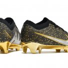 Men's& woman'sMercurial Vapor 15 Elite FG Custom - BlackGoldWhite