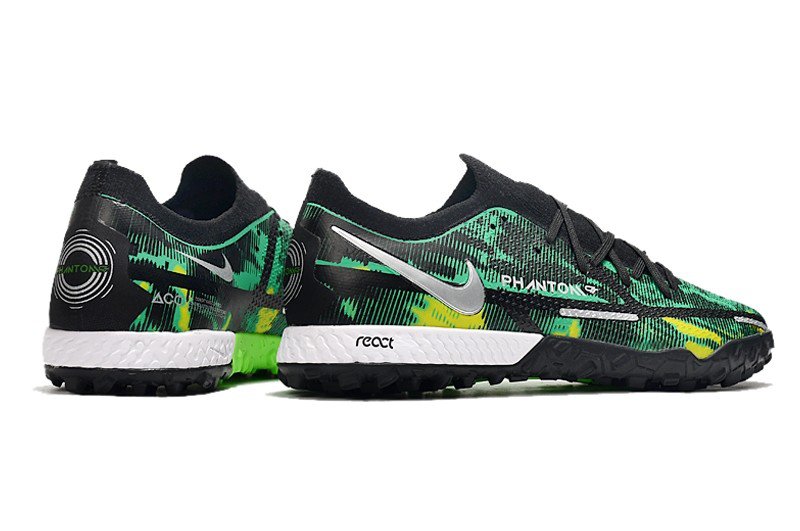 Men's& woman'sPhantom GT2 Pro Turf Shockwave Pack - BlackMetallic PlatinumGreen Strike