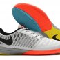 Men's& woman'sLunargato II IC Indoor - WhiteMetallic SilverBright Crimson
