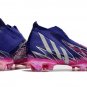 Men's& woman'sPredator Edge+ FG Champions Code - PurpleSilver MetallicPink