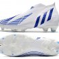 Men's& woman'sPredator Edge+ FG Diamond Edge - WhiteBlueWhite