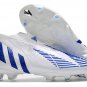 Men's& woman'sPredator Edge+ FG Diamond Edge - WhiteBlueWhite