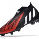 Men's& woman'sPredator Edge+ FG Football - BlackWhiteRed