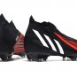 Men's& woman'sPredator Edge+ FG Football - BlackWhiteRed