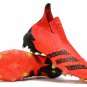 Men's& woman'sPredator Freak+ Laceless FG Meteorite - Red Black