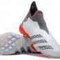 Men's& woman'sPredator Freak+ Laceless TF Whitespark - White  Silver  Red