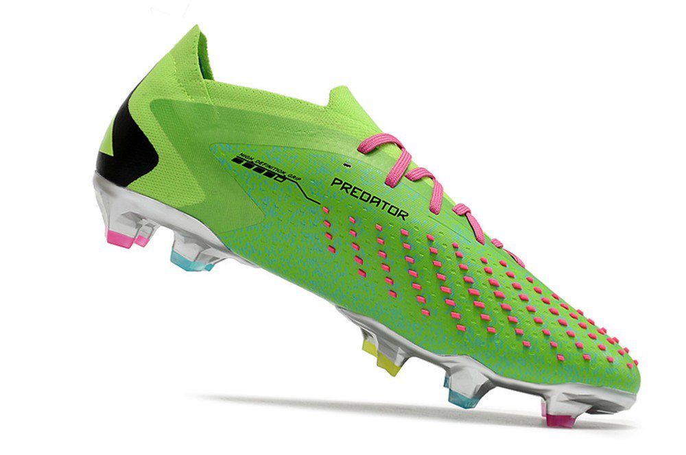 Men's& woman'sPredator Accuracy.1 Low FG Football Boots - Solar GreenBlackSilver