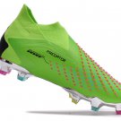 Men's& woman'sPredator Accuracy+ FG Football Boots - Solar GreenBlackSilver