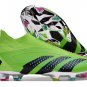 Men's& woman'sPredator Accuracy+ FG Football Boots - Solar GreenBlackSilver