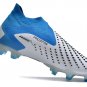 Men's& woman'sPredator Accuracy+ FG Football Boots - WhiteBlackBlue Bright Royal