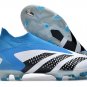 Men's& woman'sPredator Accuracy+ FG Football Boots - WhiteBlackBlue Bright Royal