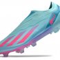 Men's& woman'sX Crazyfast Messi.1 Laceless FG Bienvenido a Miami - Aqua BlueLucid PinkLucid Cyan