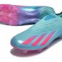 Men's& woman'sX Crazyfast Messi.1 Laceless FG Bienvenido a Miami - Aqua BlueLucid PinkLucid Cyan