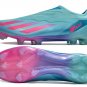 Men's& woman'sX Crazyfast Messi.1 Laceless FG Bienvenido a Miami - Aqua BlueLucid PinkLucid Cyan