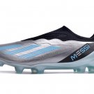 Men's& woman'sX Crazyfast Messi.1 Laceless FG Infinito - Silver MetallicBlueBlack