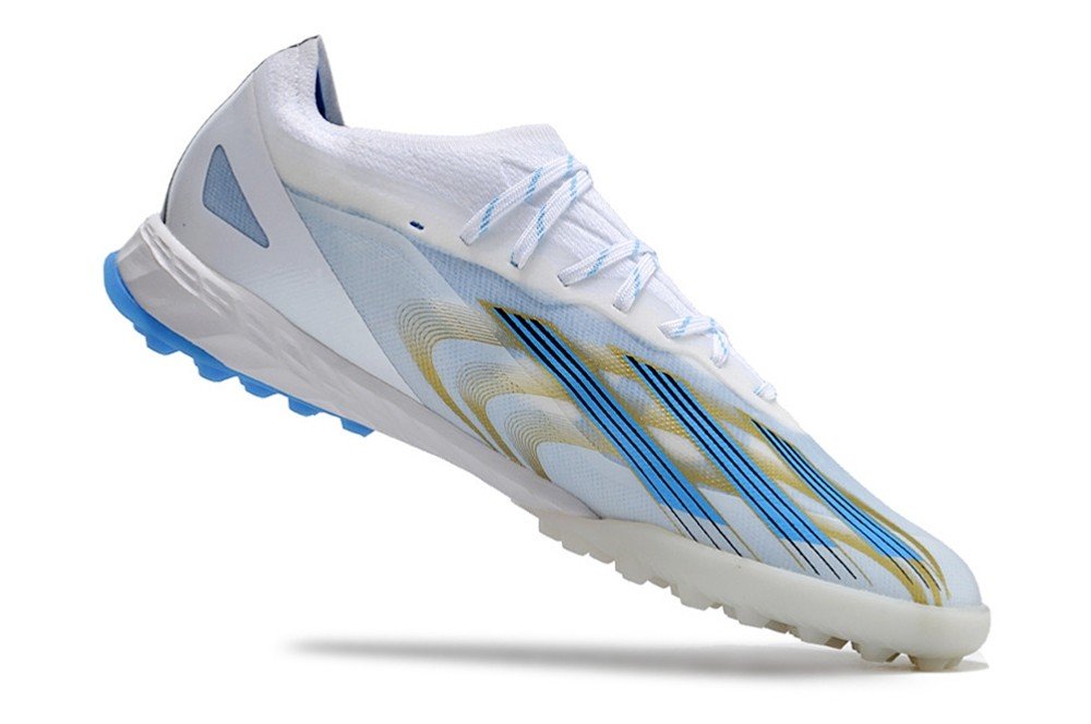 Men's& woman'sX Crazyfast Messi.1 Turf Las Estrellas - WhitePulse BlueGold Metallic