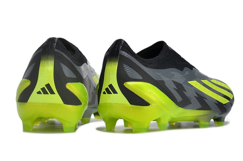 Men's& woman'sX Crazyfast.1 Laceless FG Crazycharged - Core BlackYellowGrey Five