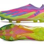 Men's& woman'sX Crazyfast.1 Laceless FG Korean Nights Son - Lucid LemonRoyal BluePink