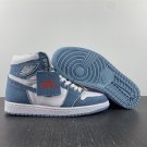 Air Jordan 1 High OG “Denim” WhiteWorn Blue-Metallic Gold