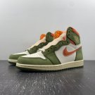 Air Jordan 1 High OG CeladonSky J Light Olive-Bright Mandarin