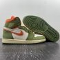 Air Jordan 1 High OG CeladonSky J Light Olive-Bright Mandarin